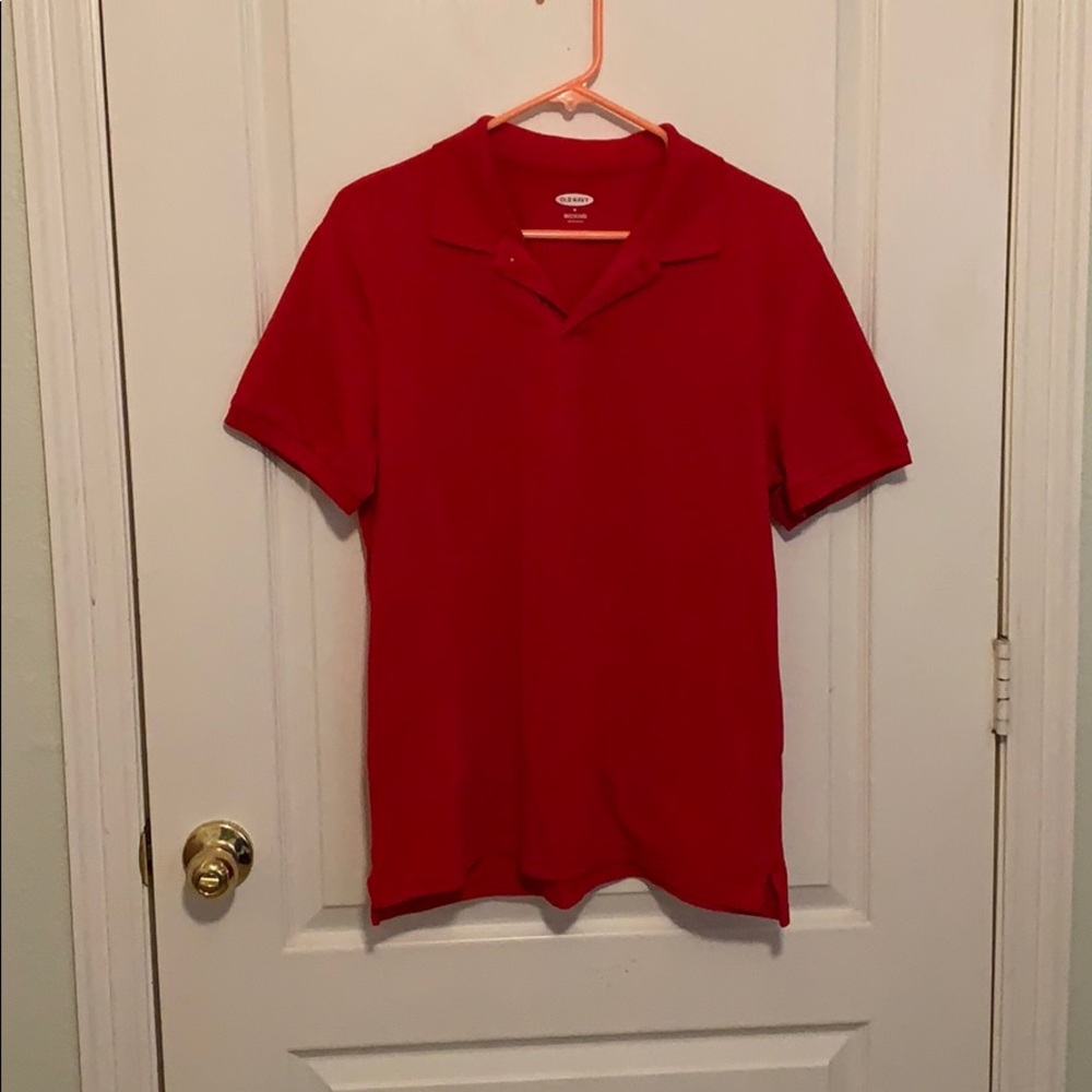 old navy red polo